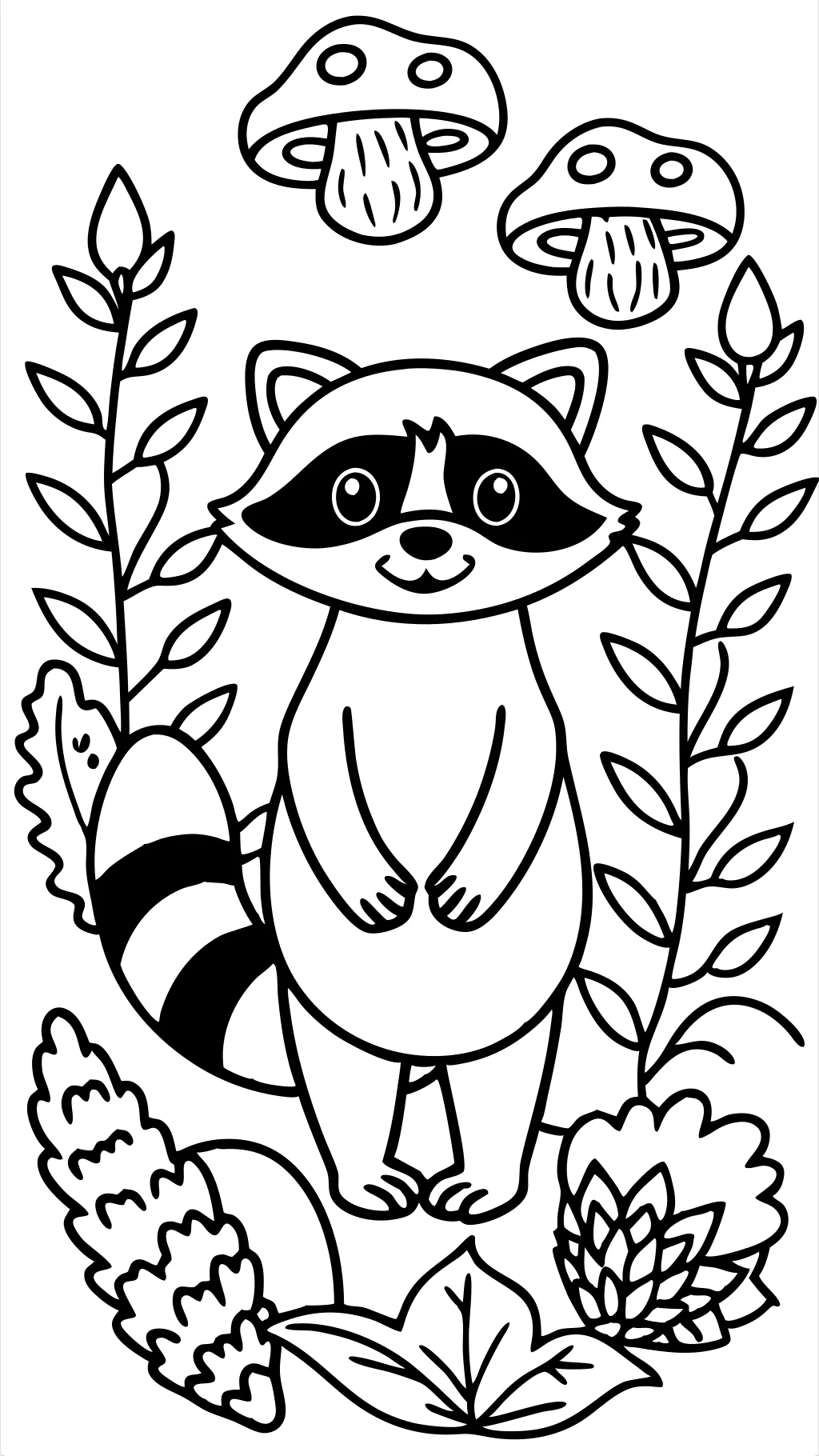 coloring pages raccoon